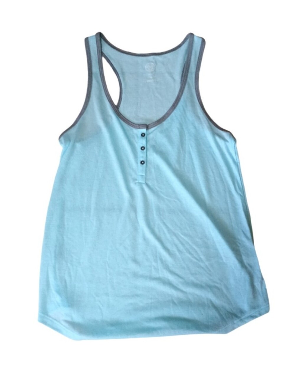 SO Light Blue Racerback Tank with Gray Trim